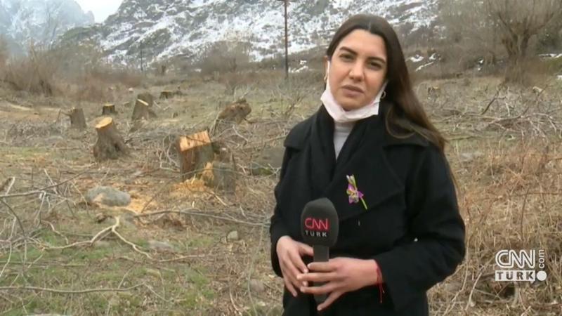 Karabağ’ın en stratejik noktası! Giderken ağaçları bile kesmişler!