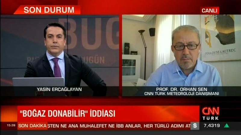Canlı yayında 'Boğaz donacak' iddiasını değerlendirdi