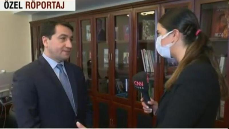 Azerbaycan Cumhurbaşkanı Yardımcısı Hikmet Hacıyev CNN Türk'e açıklamalarda bulundu