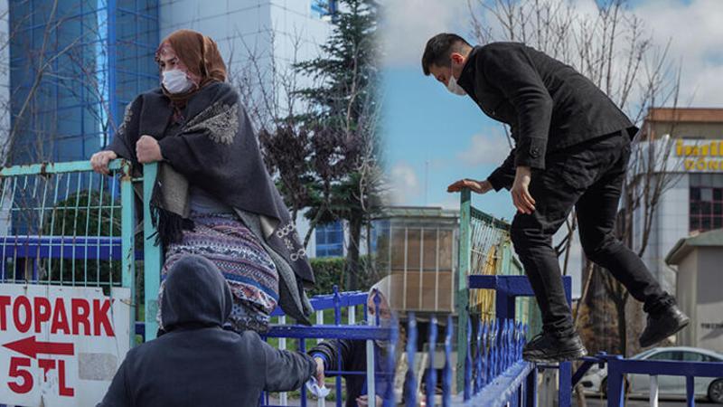 İkitelli'deki vergi dairesine gelenlere, site girişinde kapalı kapı sürprizi