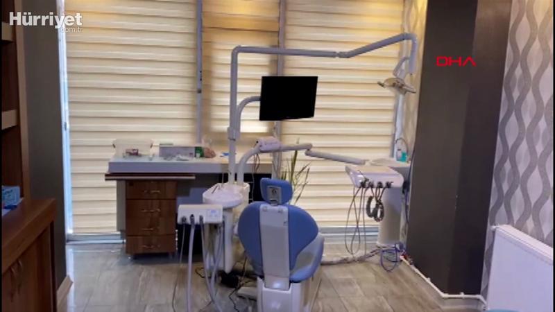 Esenyurt'ta kaçak işletilen diş muayenehanesine baskın