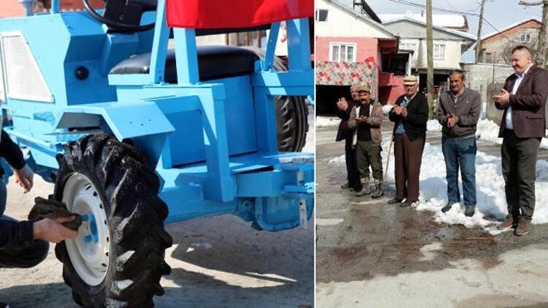 Zonguldak'ta 'Yerli Elon Musk' tekne motorundan traktör yaptı