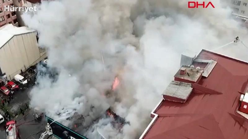 Ataşehir'de fabrikada yangın çıktı