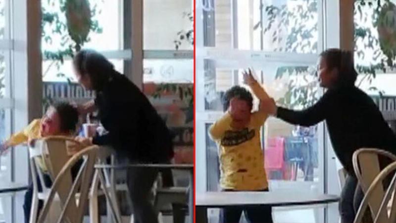 Ankara'da tepki çeken görüntü! Küçük çocuğu acımasızca darp etti