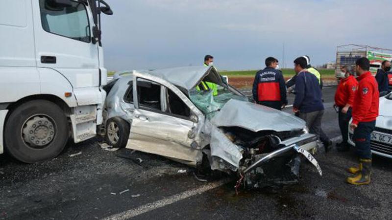 Siverek'te zincirleme kaza: 1 ölü, 1 yaralı