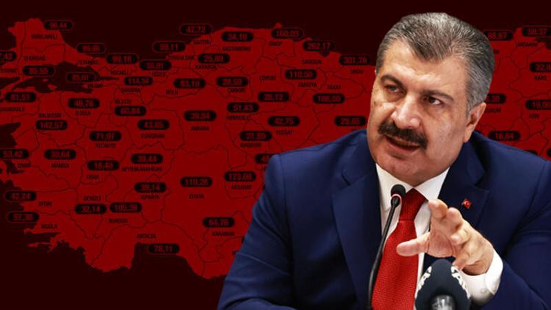 İl il koronavirüs haftalık vaka sayıları açıklandı