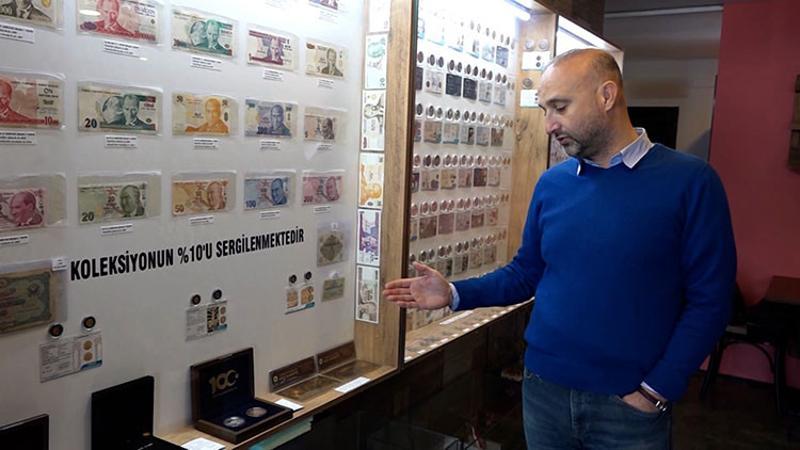 39 yılda 100 kilo madeni para ile 15 bin banknot topladı