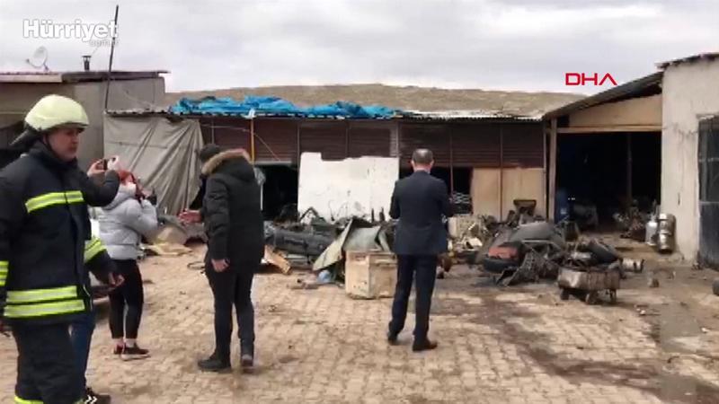 Organize sanayi bölgesindeki hurdalıkta patlama meydana geldi