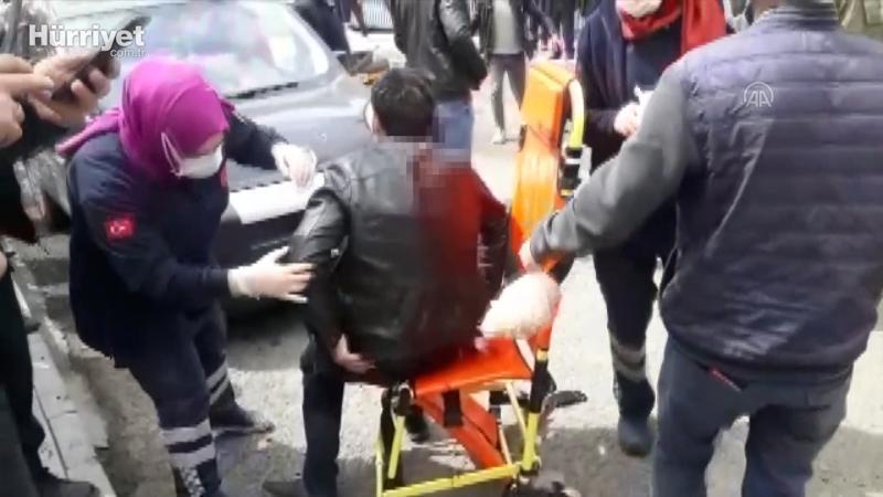 Sırtında bıçakla hastaneye götürülen kişi tedavi altına alındı