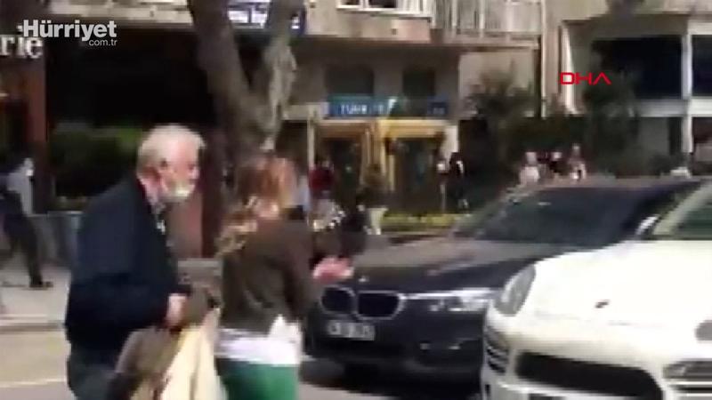 Bağdat Caddesi'nde sinir krizi geçiren kadın trafiği birbirine kattı