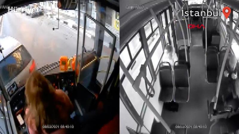 Telefona bakarken kaza yapmıştı, işine son verildi; kaza anı kamerada