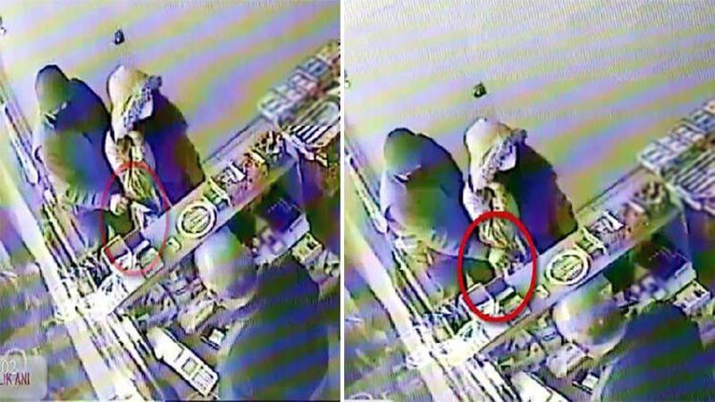 Gaziantep'te yankesicilik şüphelisi kameradan yakalandı