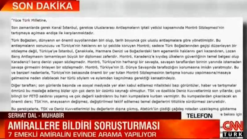 7 emekli amiralin evinde arama