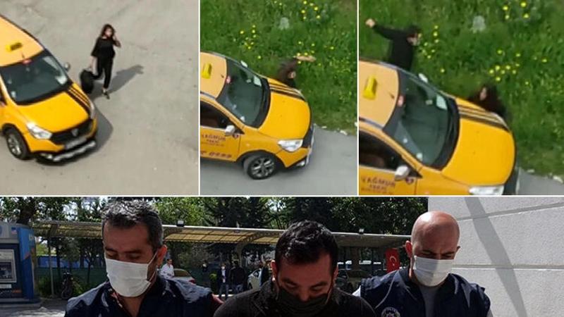 Aracını kız kardeşinin üzerine süren taksici adliyeye sevk edildi
