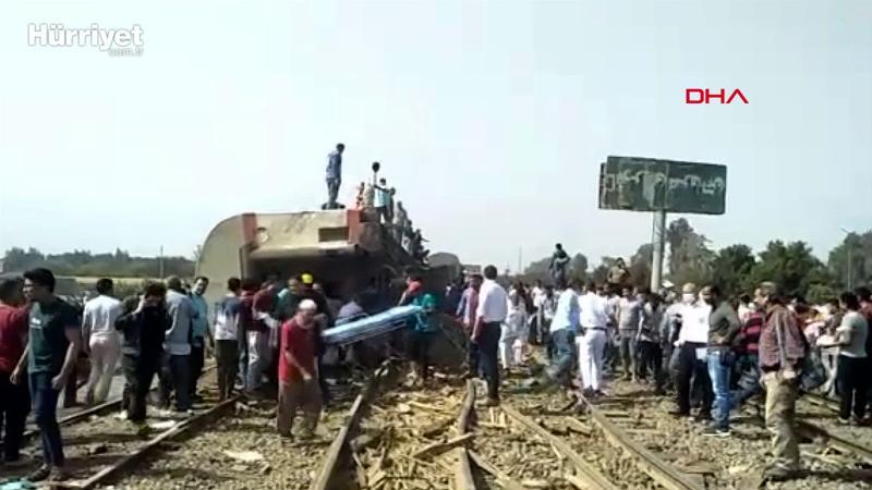 Mısır'da yolcu treni raydan çıktı: Ölü ve yaralılar var