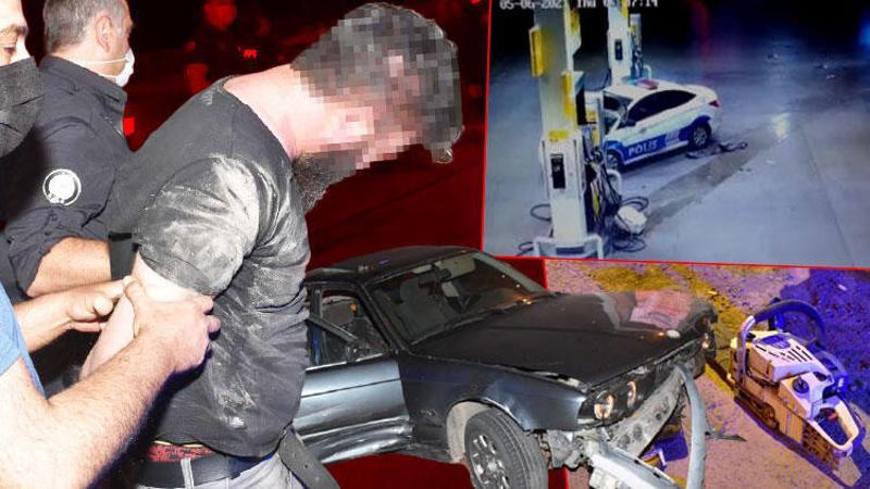100 kilometre süren film gibi kovalamaca kazayla bitti; 1 polis yaralandı, şüpheli gözaltına alındı