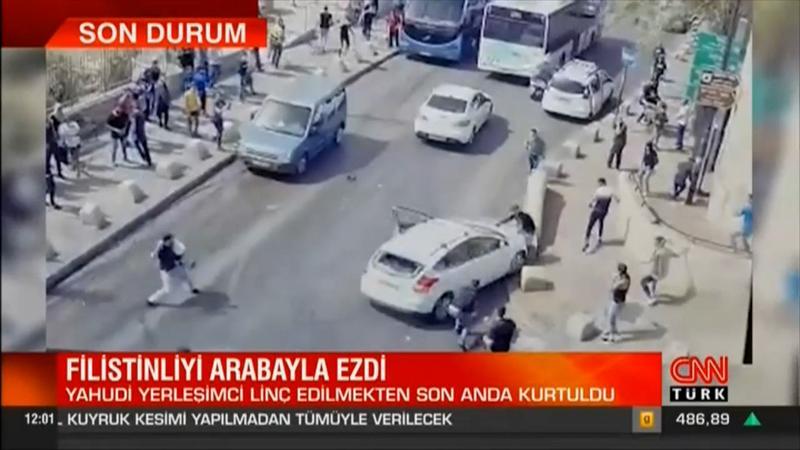 Filistinliyi aracıyla ezdi! Kan donduran anlar...