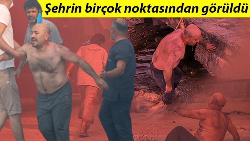 Minibüsleri kurtarmak isterken oluşan yanıkların acısını dere suyuyla dindirdi