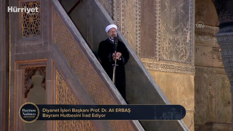 Diyanet İşleri Başkanı Ali Erbaş, Ramazan Bayramı Namazını kıldırdı