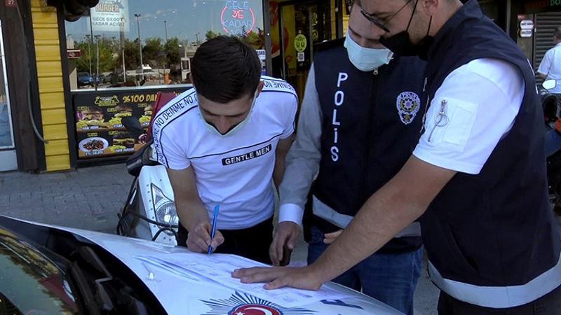 İzin belgesiz nişanlısına çiçek götürmek istedi, ceza yedi