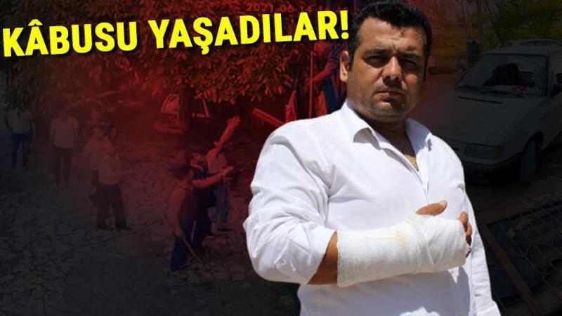 "Evin önünde neden durdunuz?" diyen ailenin saldırıya uğradığı anlar kamerada