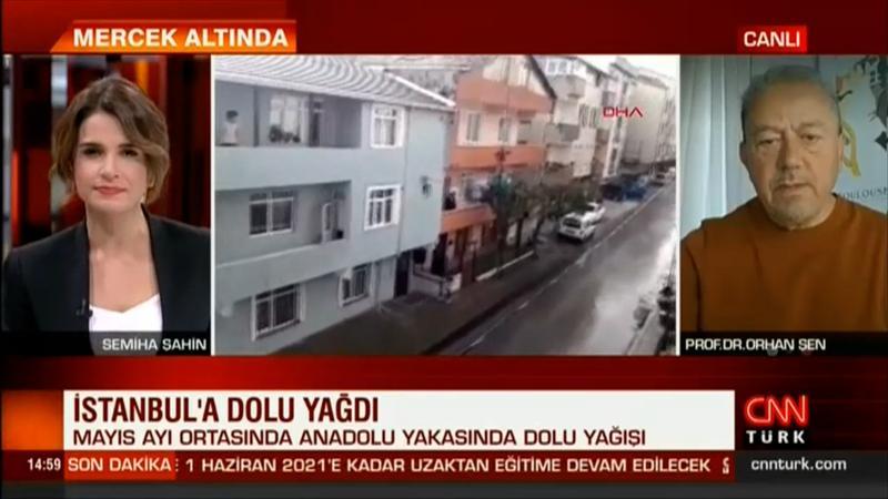 Mayıs ayında İstanbul'da dolu yağışı