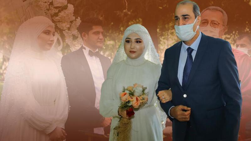 Şehit kızı, nikah masasına emniyet müdürünün kolunda gitti
