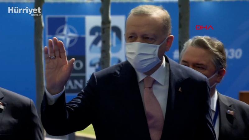 Cumhurbaşkanı Erdoğan, NATO Liderler Zirvesi'nin yapılacağı merkeze geldi