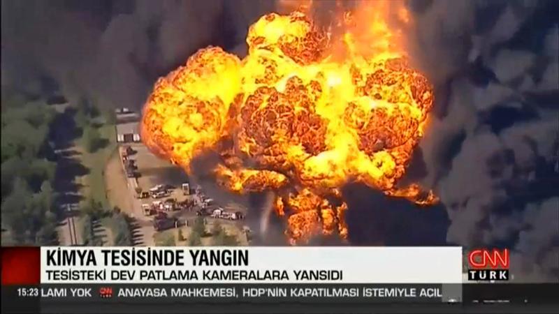 Kimya tesisinde büyük yangın