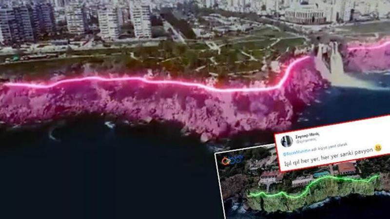 Antalya'da tartışmalara neden olan Falez Işıklandırma Projesi iptal edildi