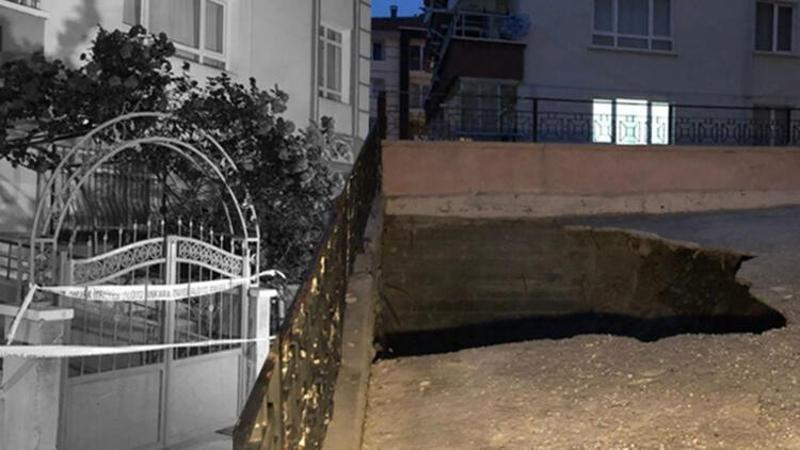 Apartmanın otoparkında göçük! 3 katlı apartman tahliye edildi