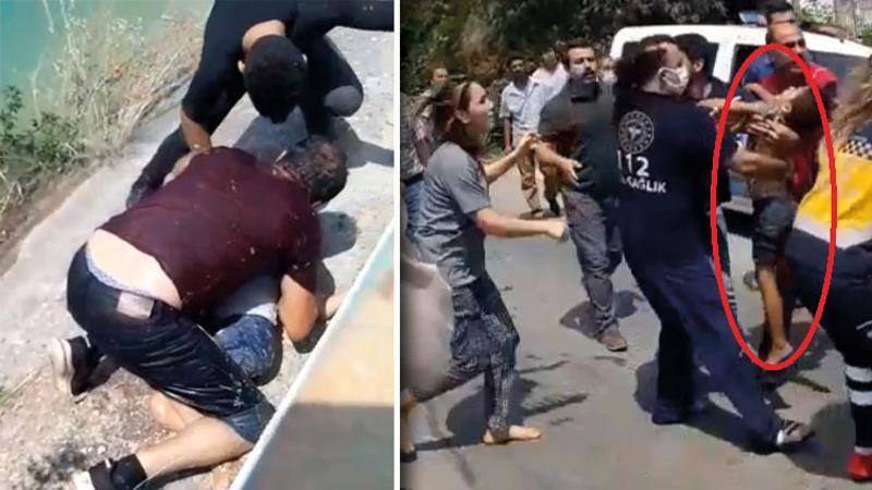 Servis şoförü, sulama kanalında sürüklenen çocuğun hayatını kurtardı