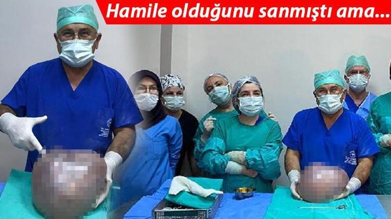 Hamile olduğunu düşünen kadının karnından 6 kilo 400 gram kitle çıktı
