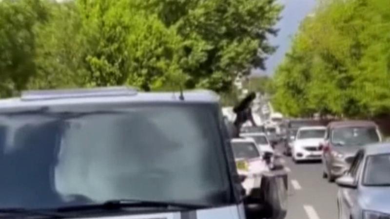 Düğün konvoyunda havaya rastgele ateş etti
