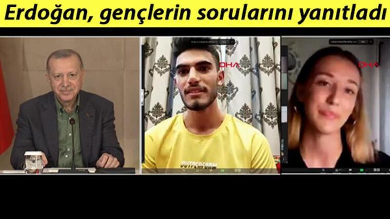 Cumhurbaşkanı Erdoğan, gençlerle buluştu, sorularını yanıtladı
