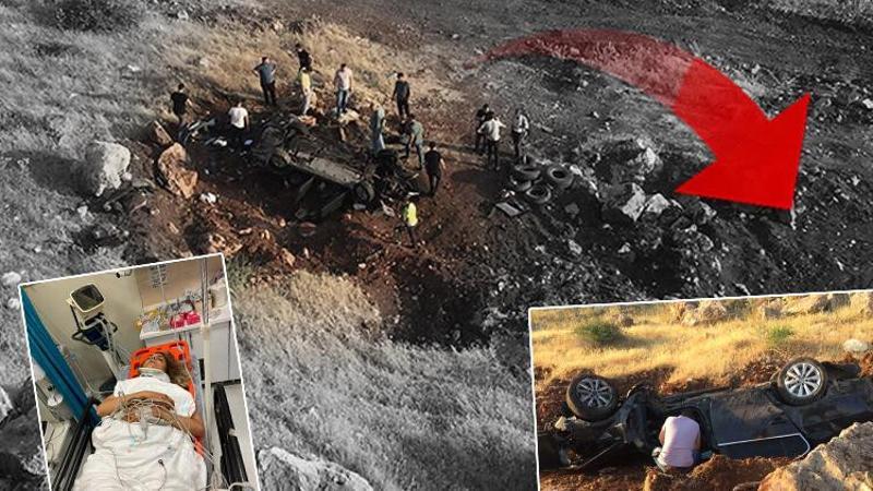 Otomobili uçuruma yuvarlandı, sürücü ertesi gün fark edilip çıkarıldı