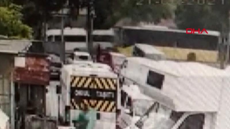 Bağcılar’da İETT otobüsünün kaza anı kamerada