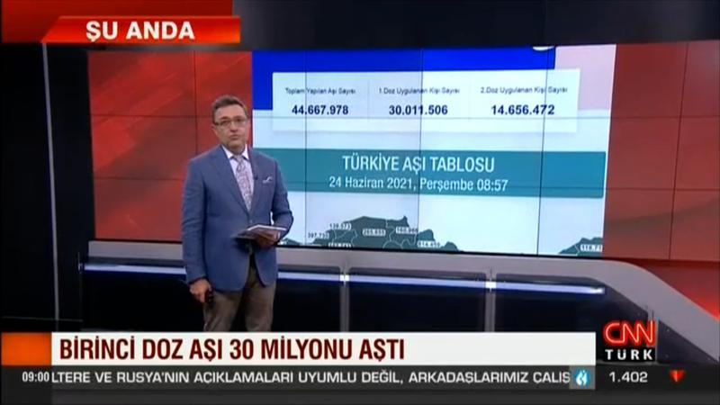 Birinci doz aşı olanların sayısı 30 milyonu aştı