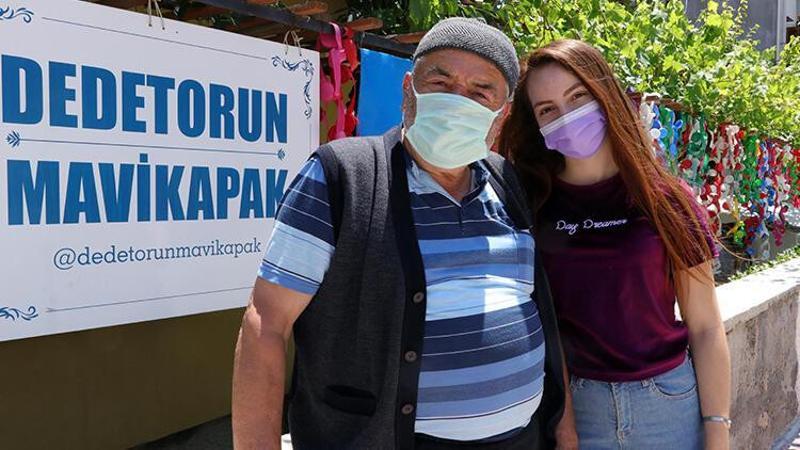 Mavi kapakları çalınan dede- torunun evine güvenlik kamerası taktırdı