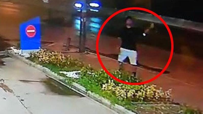 Akaryakıt istasyonuna atılan oyuncak el bombası paniğe neden oldu