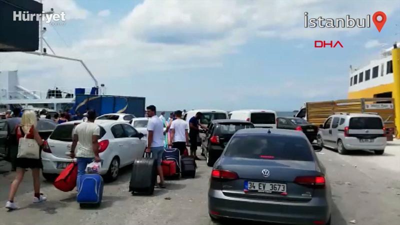 Avşa Adası'nda bayram dönüşü yoğunluğu