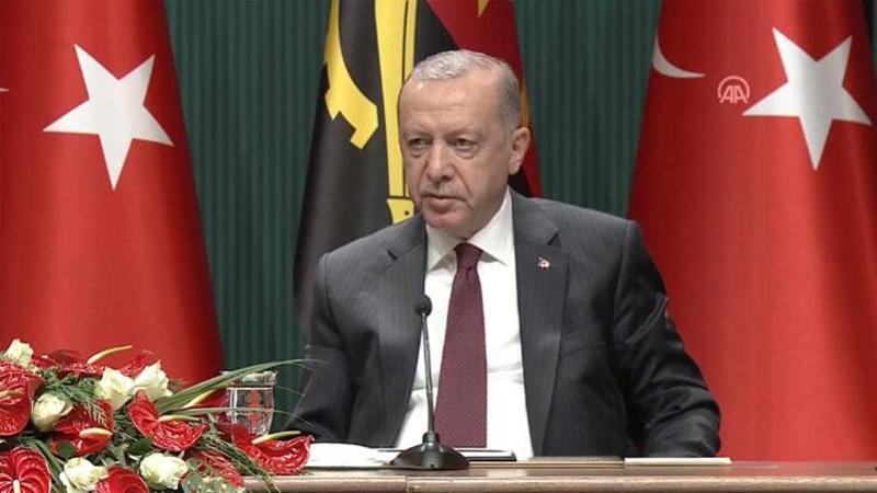 Cumhurbaşkanı Erdoğan, Angola Cumhurbaşkanı Laurenço ile ortak basın toplantısı düzenledi