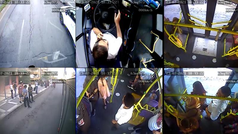 Otobüs şoförü, araçta fenalaşan kişiyi hastaneye yetiştirdi