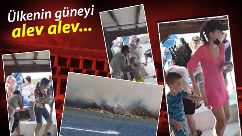 Muğla Milas'a bağlı Meşelik Mahallesi'nde ormanlık alanda çıkan yangın otellere sıçradı