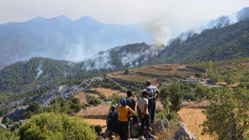 Mersin'de Silifke ve Aydıncık'ta çıkan yangınlar devam ediyor