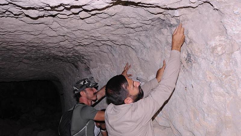 Kayseri'de tüf mağara tavanında fosil bulundu