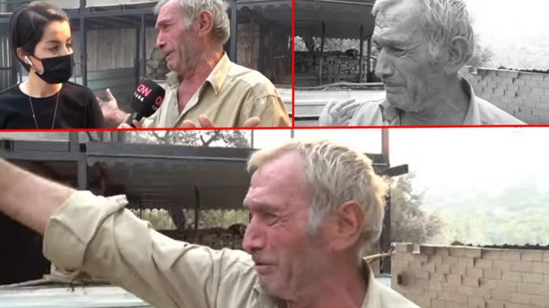 Manavgat'taki yangında köylünün evi küle döndü... Gözyaşlarıyla anlattı