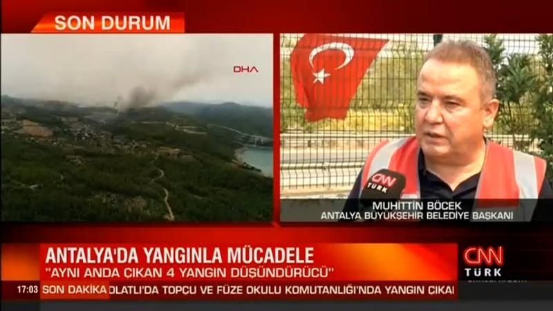Antalya Büyükşehir Belediye Başkanı Muhittin Böcek, Manavgat'taki son durumu canlı yayında açıkladı
