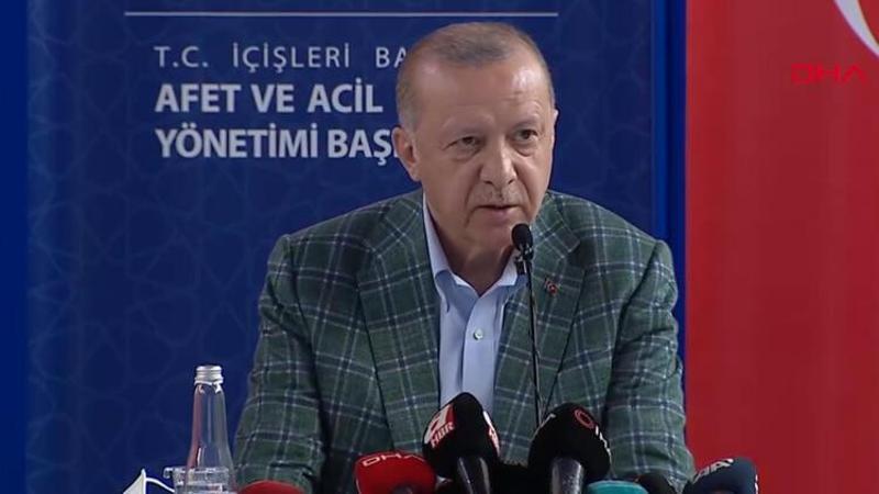 Cumhurbaşkanı Erdoğan, afet bölgesinde açıklamalarda bulundu