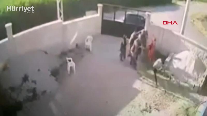 Konya'da aynı aileden 7 kişiye yapılan silahlı saldırı anı